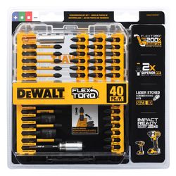 DeWalt FlexTorq Assorted Screwdriver Bit Set Steel 40 pc