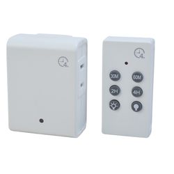 Woods Indoor Wireless Remote Timer 120 V White