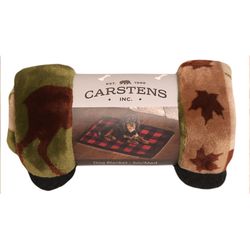 Carstens Inc Multicolored Sherpa Patchwork Lodge Blanket 20 in. W X 30 in. L