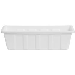 Novelty Poly Pro 5 in. H X 18 in. W X 8 in. D PP Plastic Poly Pro Flower Box White