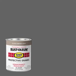 Rust-Oleum Stops Rust Indoor and Outdoor Gloss Smoke Gray Rust Prevention Paint 1 qt