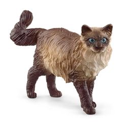 Schleich Ragdoll Cat Figurine Brown 1 pc
