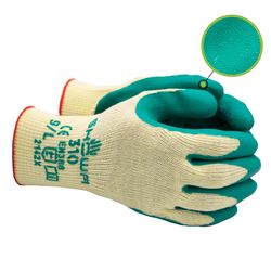SHOWA ATLAS 310G Unisex Indoor/Outdoor Coated Gardening Gloves Green/Yellow XS 1 pair