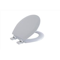 Oakbrook Collection Laurel Round Silver Wood Toilet Seat