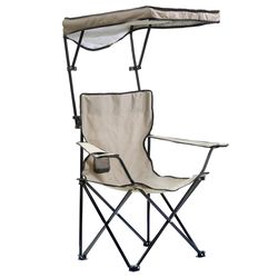QuikChair Taupe Canopy Folding Quad Chair