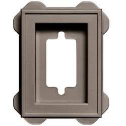 Builders Edge 6 in. H X 5 in. W X 1 in. L Prefinished Clay Vinyl Mini Mounting Block