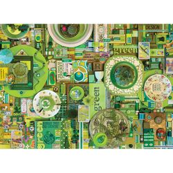 Cobble Hill Green Jigsaw Puzzle Green 1000 pc