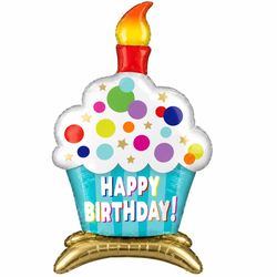Anagram Balloons Cupcake Foil Balloon 1 pk