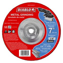 Diablo 7 in. D X 5/8-11 in. X 1/4 in. thick Aluminum Oxide Metal Grinding Disc 1 pc