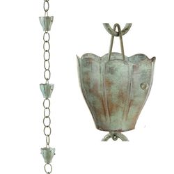 Good Directions Crocus Rain Chain Bracket 3.25 in. W X 8.5 ft. L