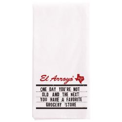 EL Arroyo White Cotton Grocery Store Tea Towel 1 pk