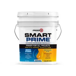 Zinsser Smart Prime White Water-Based Acrylic Stain Blocking Primer 5 gal