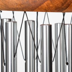 Wind River In Loving Memory Silver Aluminum/Wood 18 in. Wind Chime