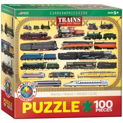 Eurographics Trains Jigsaw Puzzles Multicolored 100 pc