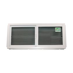 Duo-Corp Basement Double Slider White Glass/Vinyl Window 31.75 in. L X 18 in. H 1 pk