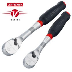 CRAFTSMAN V-Series 3/8 and 1/2 in. drive Comfort Grip Ratchet Set 96 teeth