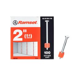 Ramset .3 in. D X 1-1/4 in. L Steel Flat Head Drive Pin with Washer 100 pk