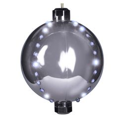 Celebrations Platinum LED Pure White Lighted Ornament 6 in. Hanging Decor
