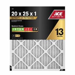 Ace 20 in. W X 25 in. H X 1 in. Synthetic 13 MERV Pleated Air Filter 1 pk