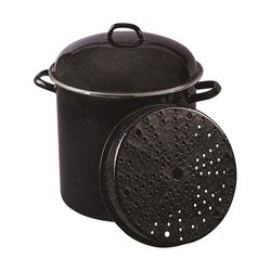 Granite Ware Steel Steamer Pot 15 qt Black