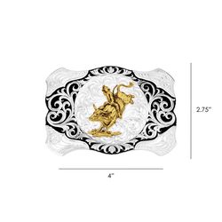 Montana Silversmiths Painted Canyon Bull Rider Belt Buckle