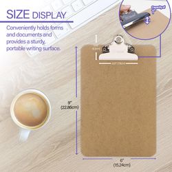 Bazic Products Memo Size Wood Clipboard
