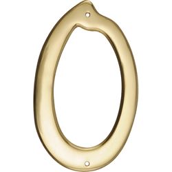 HILLMAN 4 in. Gold Brass Nail-On Number 0 1 pc