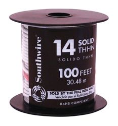 Southwire 100 ft. 14/1 Solid THHN Building Wire