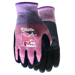 Watson Gloves Homegrown XS Polyester Knit Oh, Snap! Pink Gardening Gloves