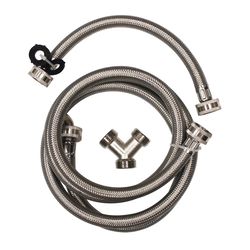 Plumb Pak 3/4 in. FHT each X 3/4 in. D FHT 72 in. Braided Stainless Steel Steam Dryer Kit