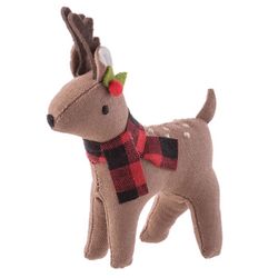 Stephen Joseph Brown Reindeer Ornament 6.88 in.