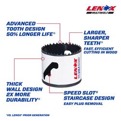LENOX Speed Slot 2-3/8 in. Bi-Metal Hole Saw