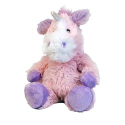 Warmies Junior Unicorn Stuffed Animals Pink/Purple 1 pc