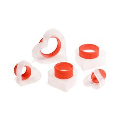 Betty Crocker Heart Cookie Cutter Set Orange 5 pc
