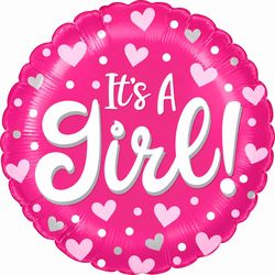 Anagram Balloons Its a Girl Foil Balloon 1 pk