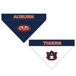 Pets First NCAA Multicolored Auburn Tigers Reversible Cat/Dog Bandana Small/Medium