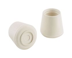 Shepherd Hardware Rubber Leg Tip White Round 1 in. W 4 pk