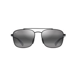 Maui Jim Piwai Asian Fit Sunglasses Men's Matte Black w/Grey Frame Neutral Gray Lens Polarized
