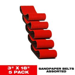 Diablo 18 in. L X 3 in. W Assorted Grit Zirconium Oxide Sanding Belt 5 pk