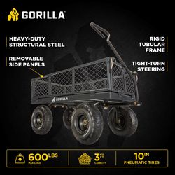 Gorilla Steel Utility Cart 600 lb. cap.