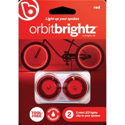 Brightz Orbit Brightz Plastic/Rubber LED Bike Accessory Red