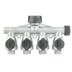 Gilmour 5/8 in. Metal Threaded Male 4-Way Shut-off Valve