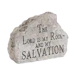 Athens Stonecasting Concrete Stone 6 in. The Lord is My Rock and My Salvation Statue