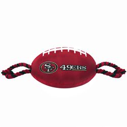 Pets First NFL For Dog Red Nylon San Fransisco 49ers Football Dog Toy 1 pk