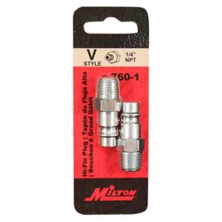 Milton Steel Air Plug 1/4 in. 2 pc