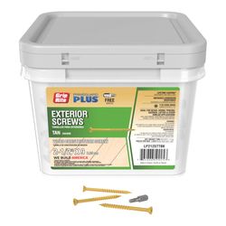 Grip-Rite PrimeGuard Plus No. 9 wire X 2.5 in. L Tan Star Flat Head Deck Screws 25 lb 1823 pk