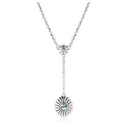 Montana Silversmiths Women's Heyday Blossom Drop Silver/Turquoise Necklace