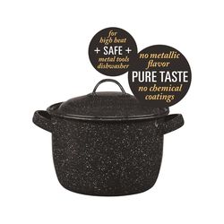 Granite Ware Steel Stock Pot 4 qt Black