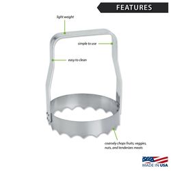Rada Cutlery Silver Stainless Steel Food Chopper