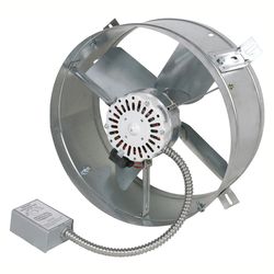 Cool Attic 15 in. H X 15 in. W X 7.5 in. L X 15 in. D Galvanized Mill Steel Gable Mount Power Fan